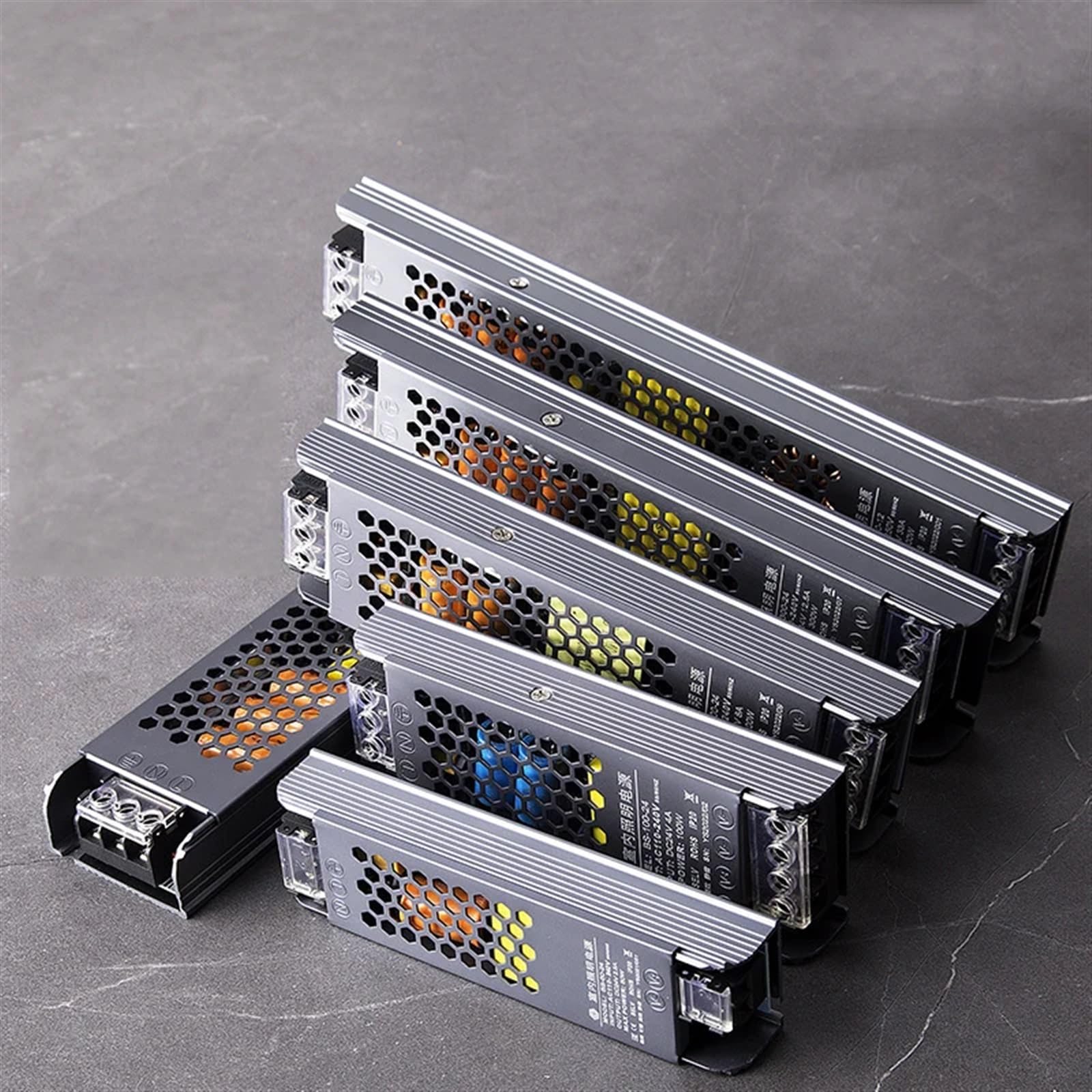 Transformadores AC DC 220V a 12V 24V Fuente de alimentación conmutada 500W 12V 24V súper Fino 12 24 V voltios 60W 100W 200W 300W 400W 500W A/D (Color : 24V - 100W)