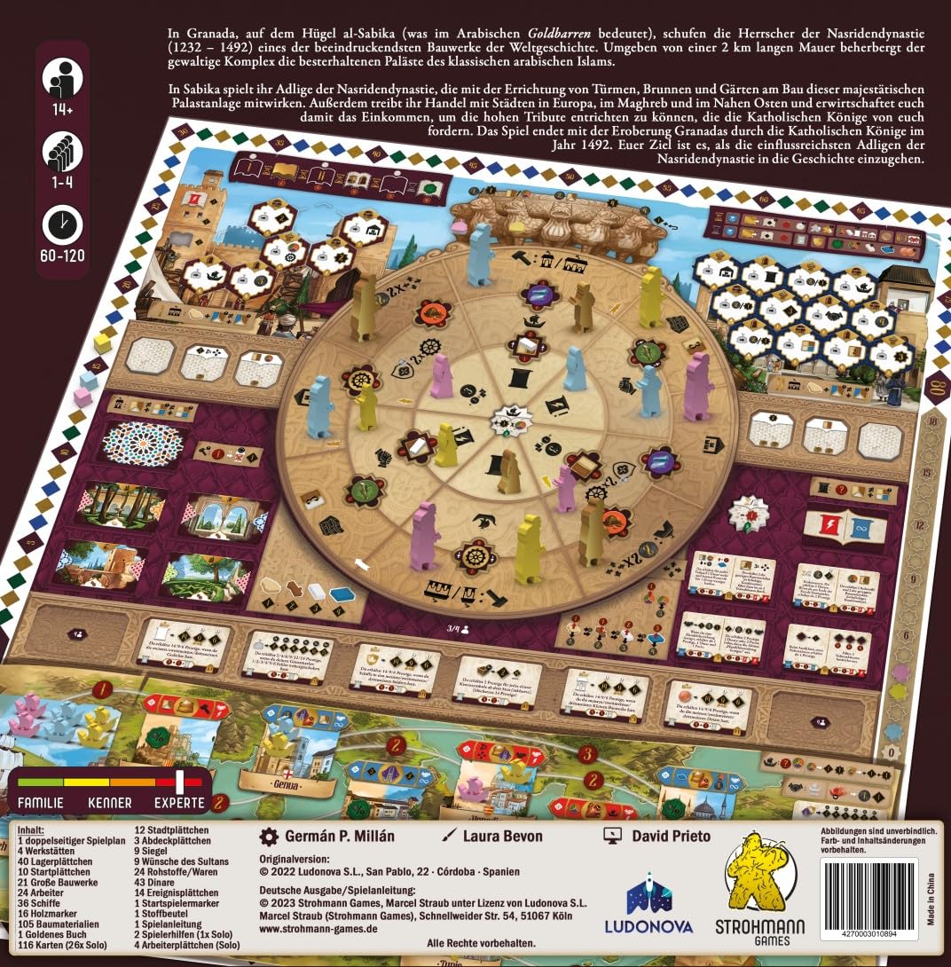 Strohmann Games, Sabika, Expertenspiel, Strategiespiel, 1-4 Spieler, Ab 14+ Jahren, 60-120 Minuten, Deutsch