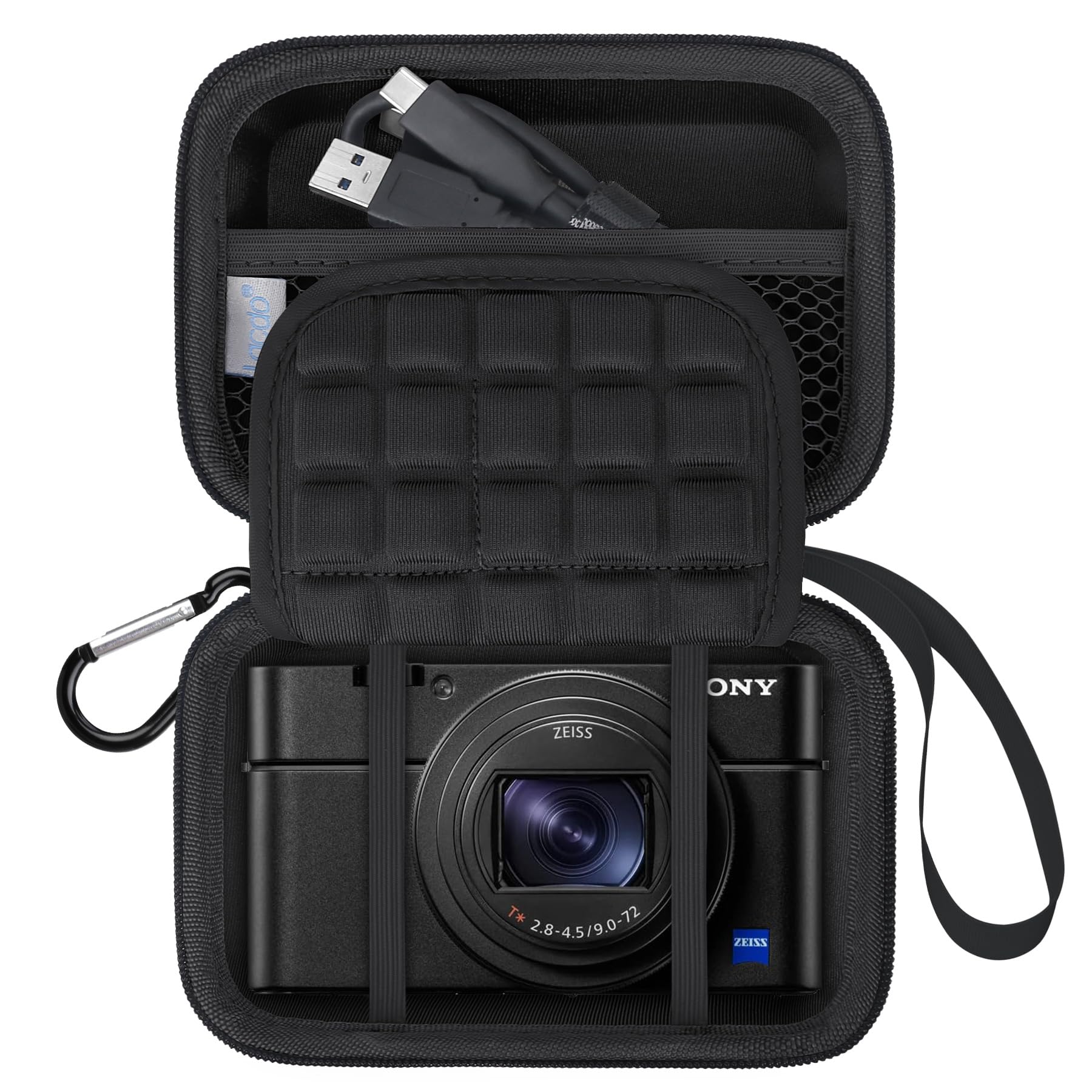 Lacdo Camera Carrying Case for Sony RX100 VII/ RX100 VI/ RX100 V/ RX100 IV/ RX100 III Compact Digital Camera, Point and Shoot Vlogging Camera Bag,