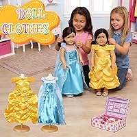 Vista 6 de 18 inch Doll Clothes Accessories -6Pcs Different Princess Costume Gift Fits All 18-inch Dolls Across Brands