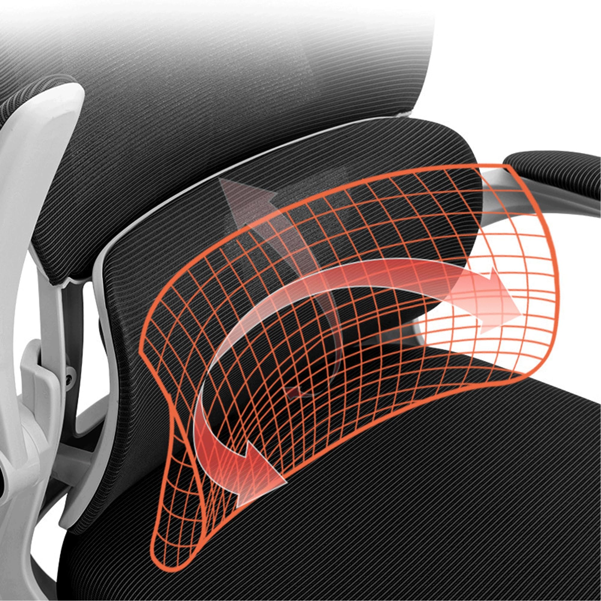 Silla ergonómica para computadora con respaldo ajustable, cómodo cojín de látex para asiento, reposabrazos giratorios de 90° y soporte lumbar adaptable, ideal para largas sesiones de estudio, juegos y