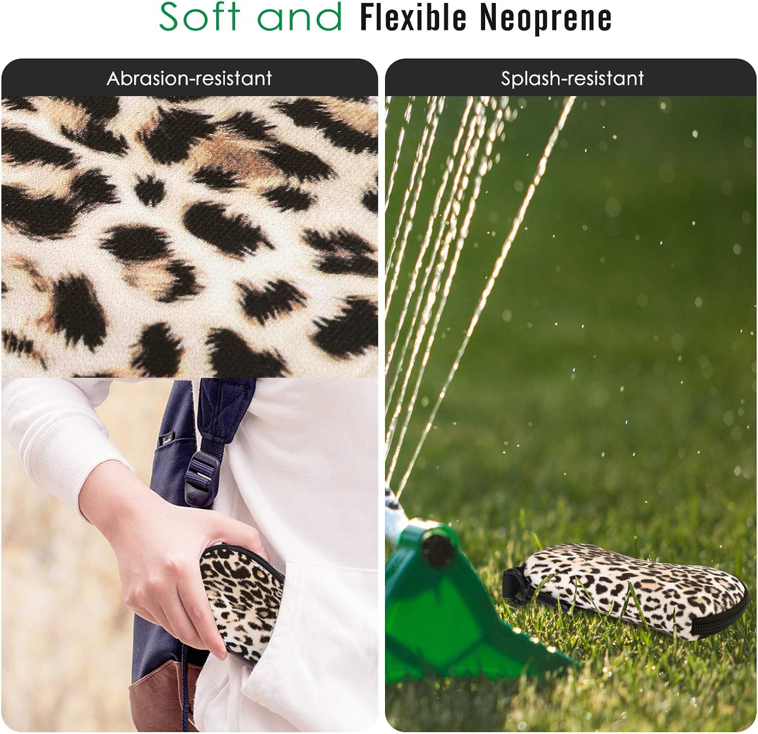 Miniatura 2 de MoKo - Estuche suave, ultra ligero, de neopreno, para lentes de sol, con cremallera y clip para cinturón