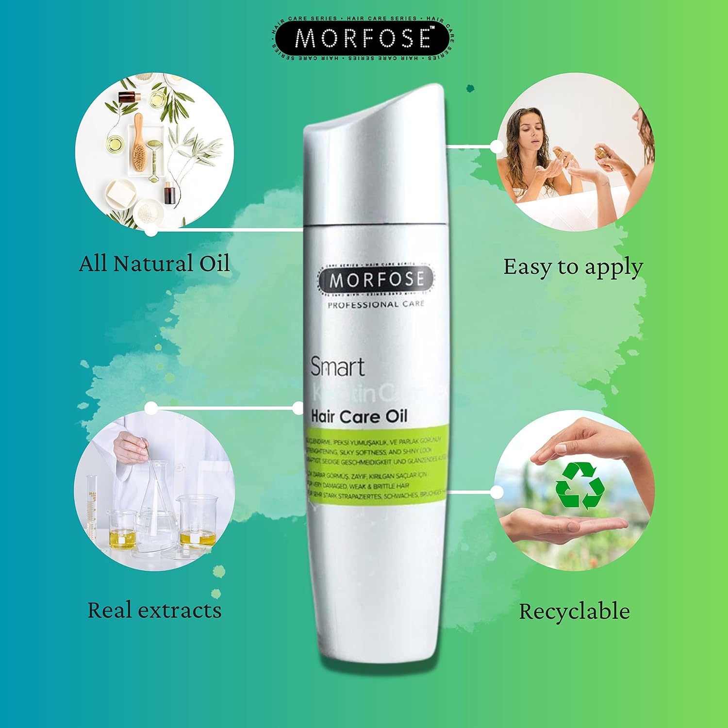 Morfose Keratin Hair Treatment: Tame Curly, Frizzy Locks, Lock In Moisture, Restore Shine, Prevent Split Ends, Promote Growth - 100ml