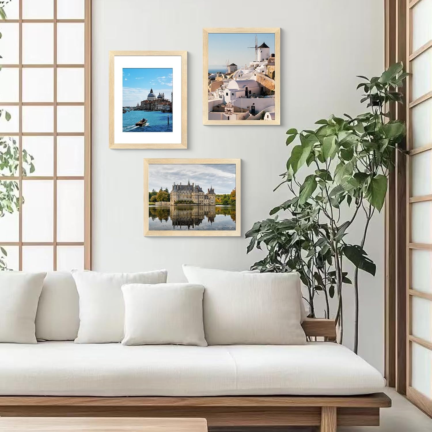 LUCKYLIFE 11x14 Picture Frame Solid Natural Wood, Display 8x10 photo with Mat or 11x14 without Mat for Wall Hanging, Set of 5 - Image 7