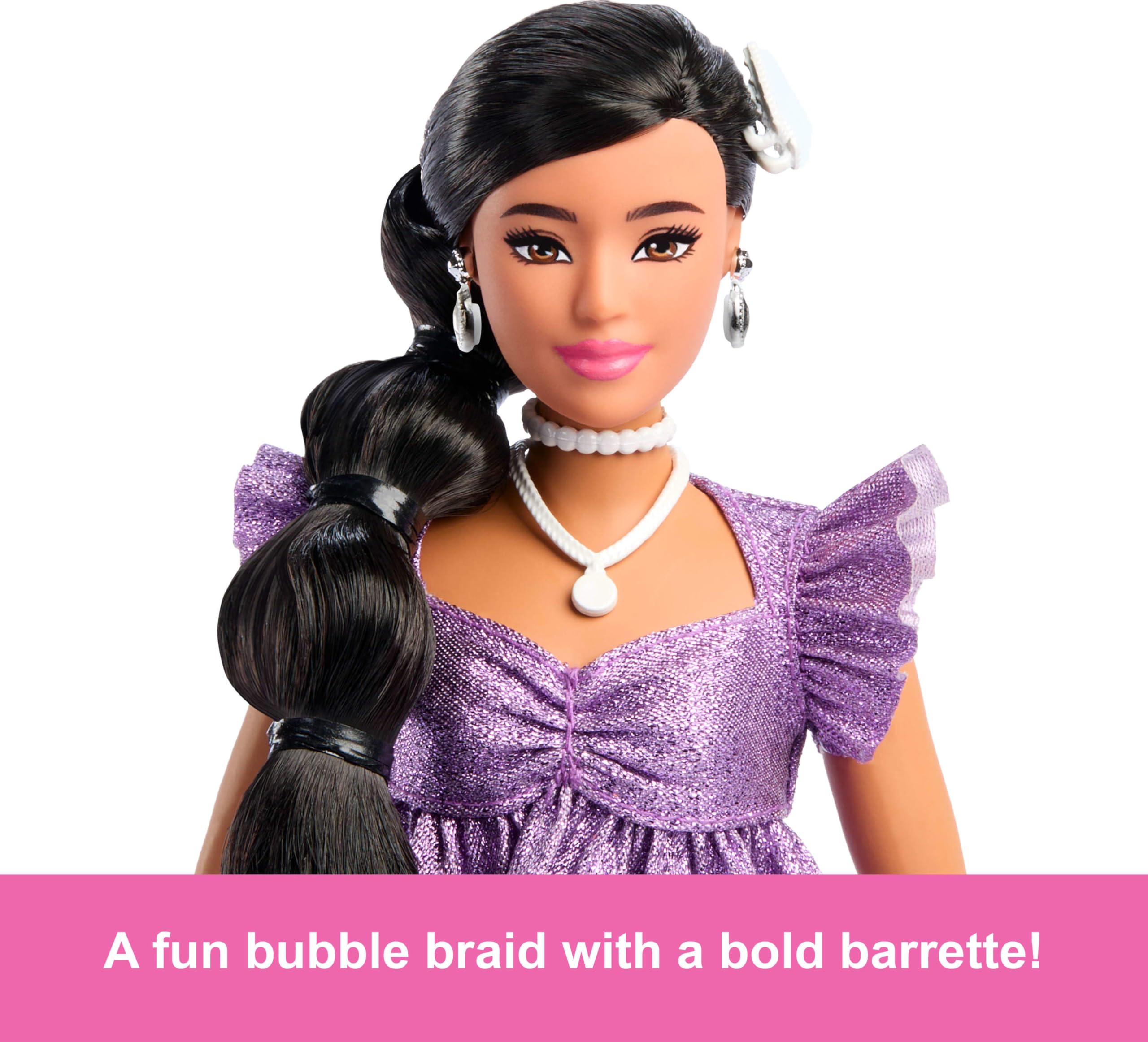 Amazon.com: Barbie Deluxe Style Doll #8 in Metallic Purple