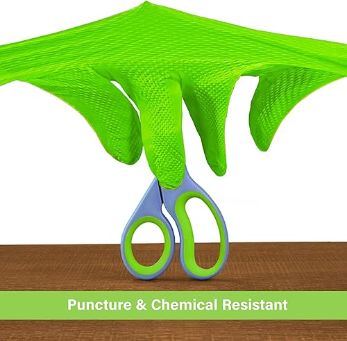 Miniatura 9 de 1st Choice Guantes de nitrilo de 6 mil, guantes de mecánico desechables, sin látex, guantes desechables de nitrilo con textura de diamante elevado