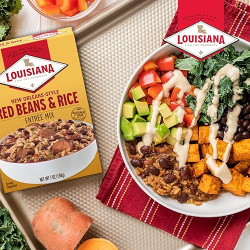 Miniatura 6 de Louisiana Fish Fry Products Mezcla de frijoles rojos y arroz, 7 onzas, paquete de 12