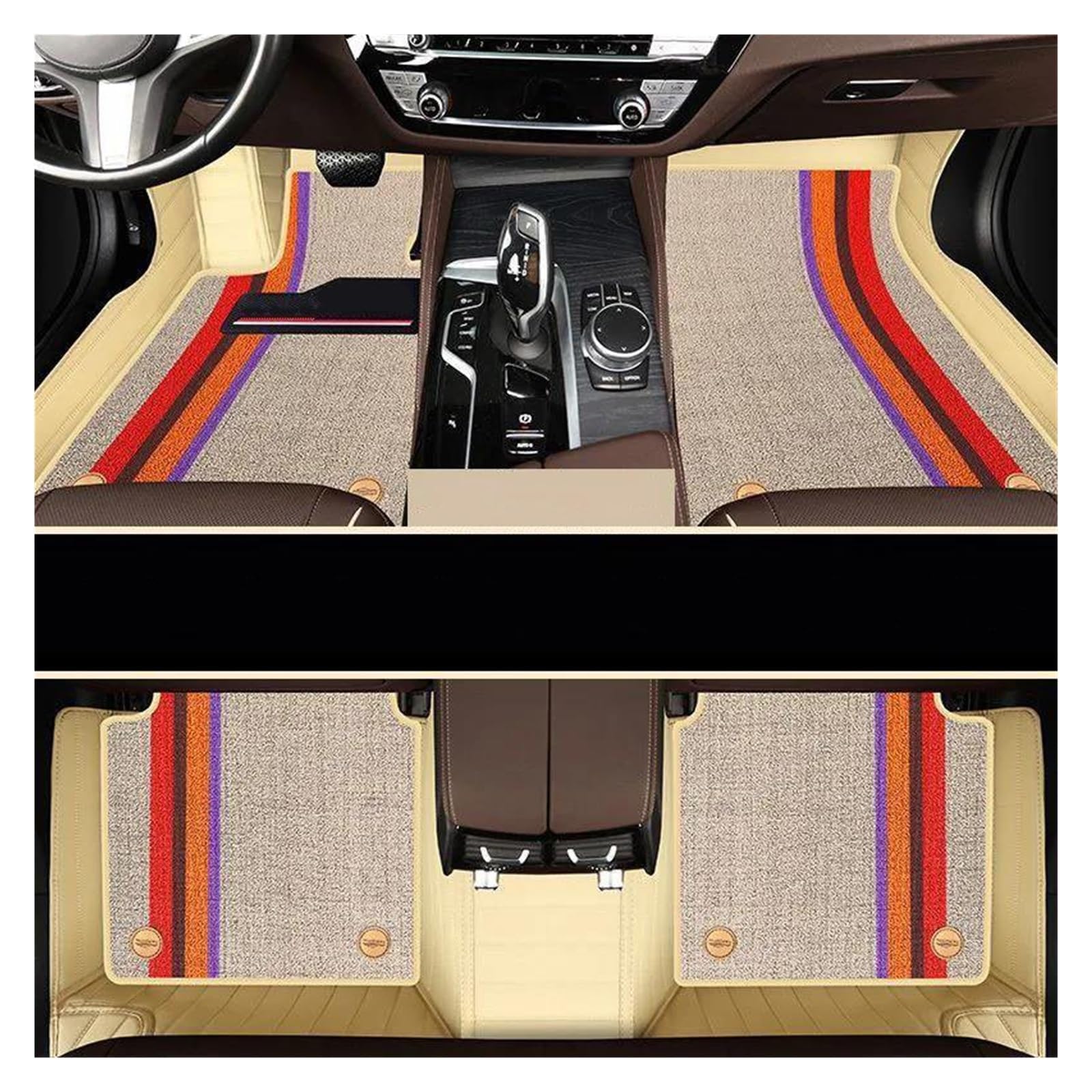 Tapis sol voiture ciel étoilé haut de gamme en velours beige pour GMC Yukon Sierra