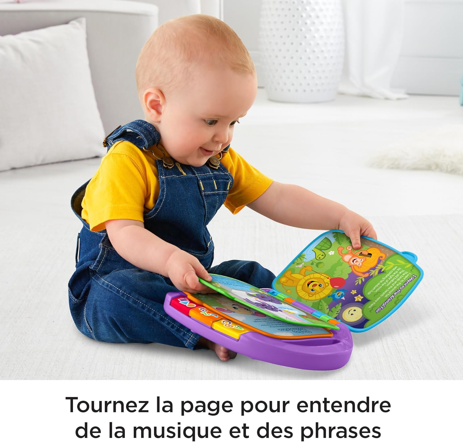 Fisher-Price Livre Musical Interactif: Éveil Bébé 6+ Mois (Version Française) - Description