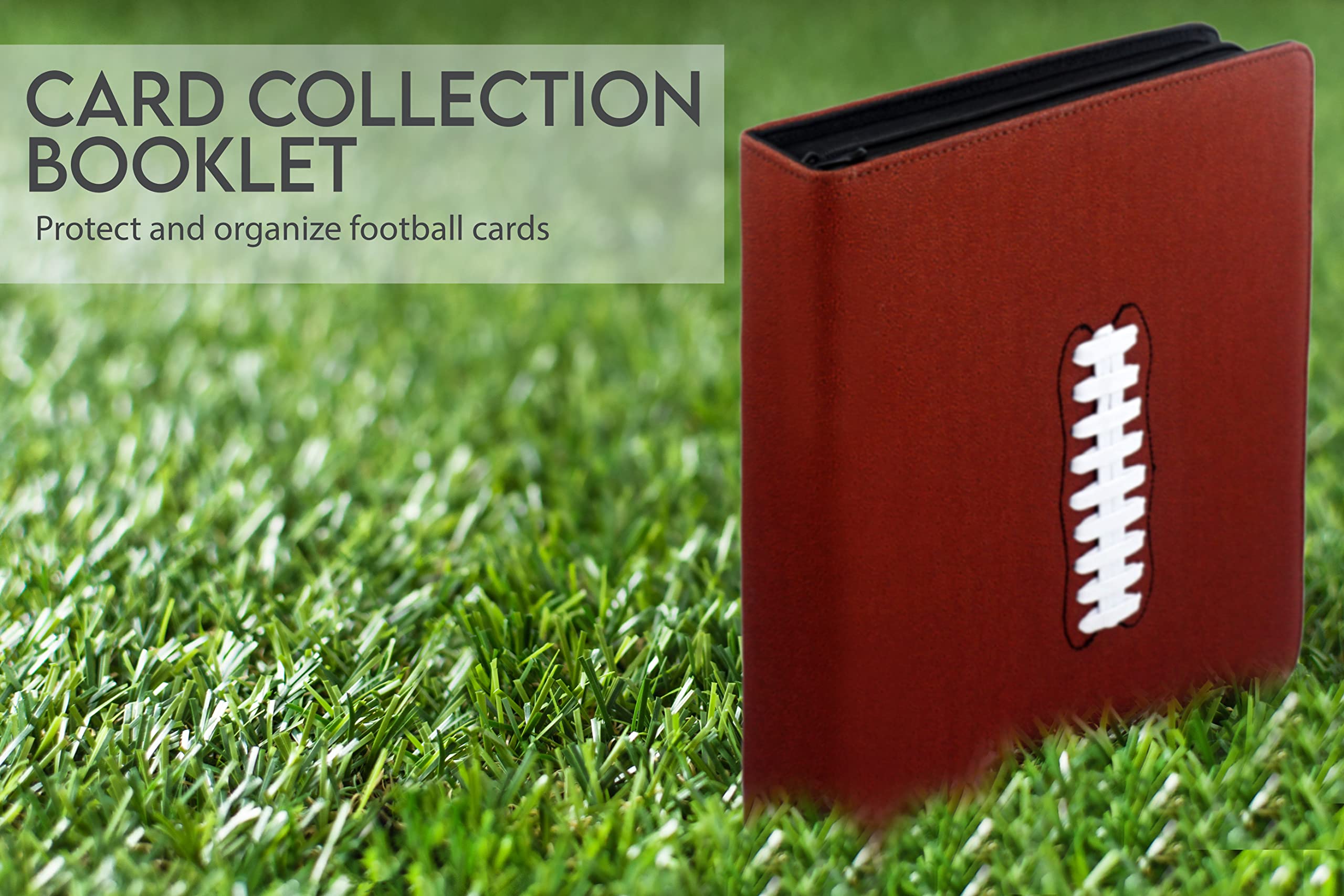 Raccoglitore di carte da calcio, raccoglitore di carte con 9 tasche per carte collezionabili sportive, include 25 fogli di protezione