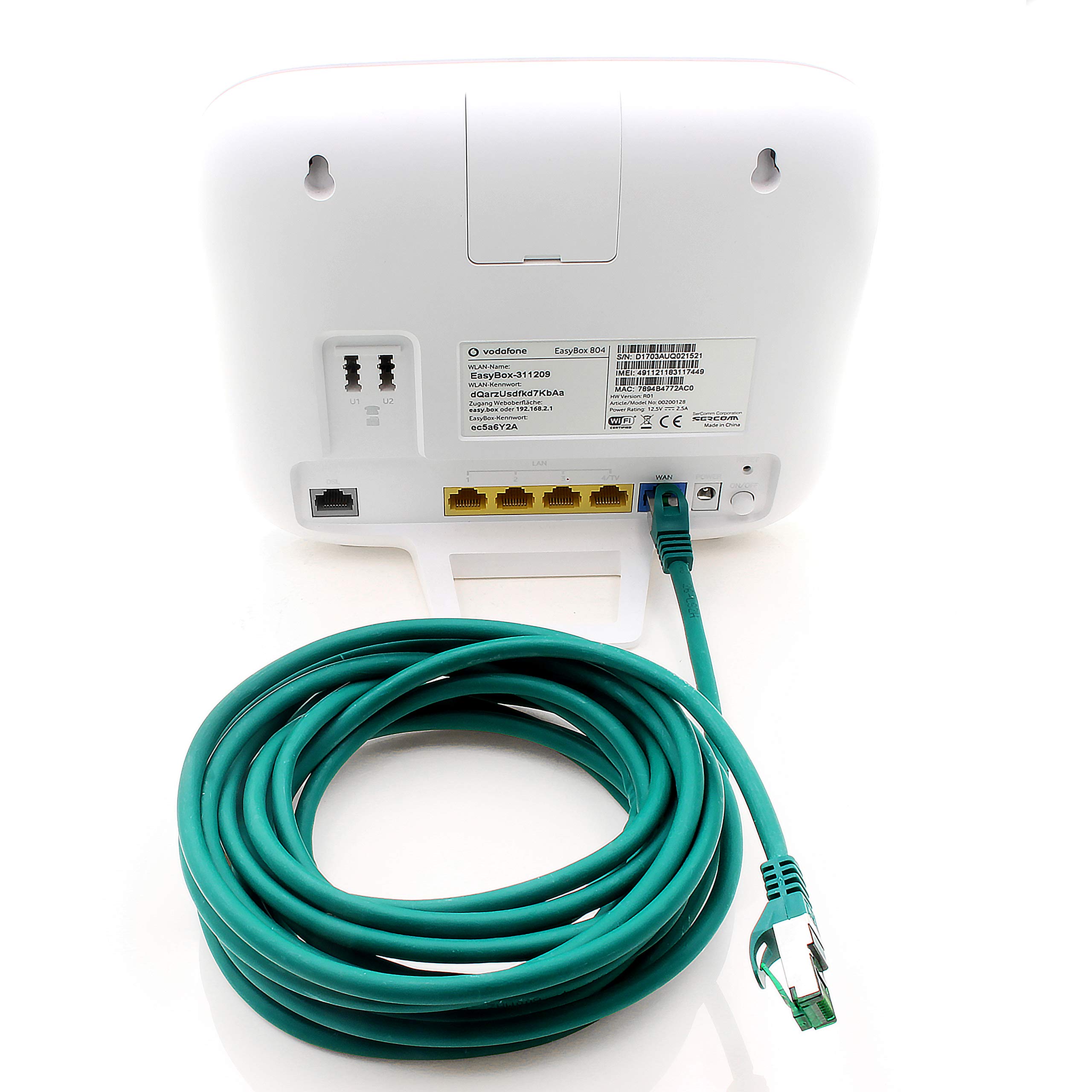 1aTTack.de Cat.7 Cavo di Rete 2m - Blu - 10 Pezzi - Ethernet LAN Cat.7 SFTP Spina RJ45 Cat6a 10 Gbit/s Compatibile con Cat5 Cat6 Cat6a Cat8 per Switch Router Modem Patchpanel