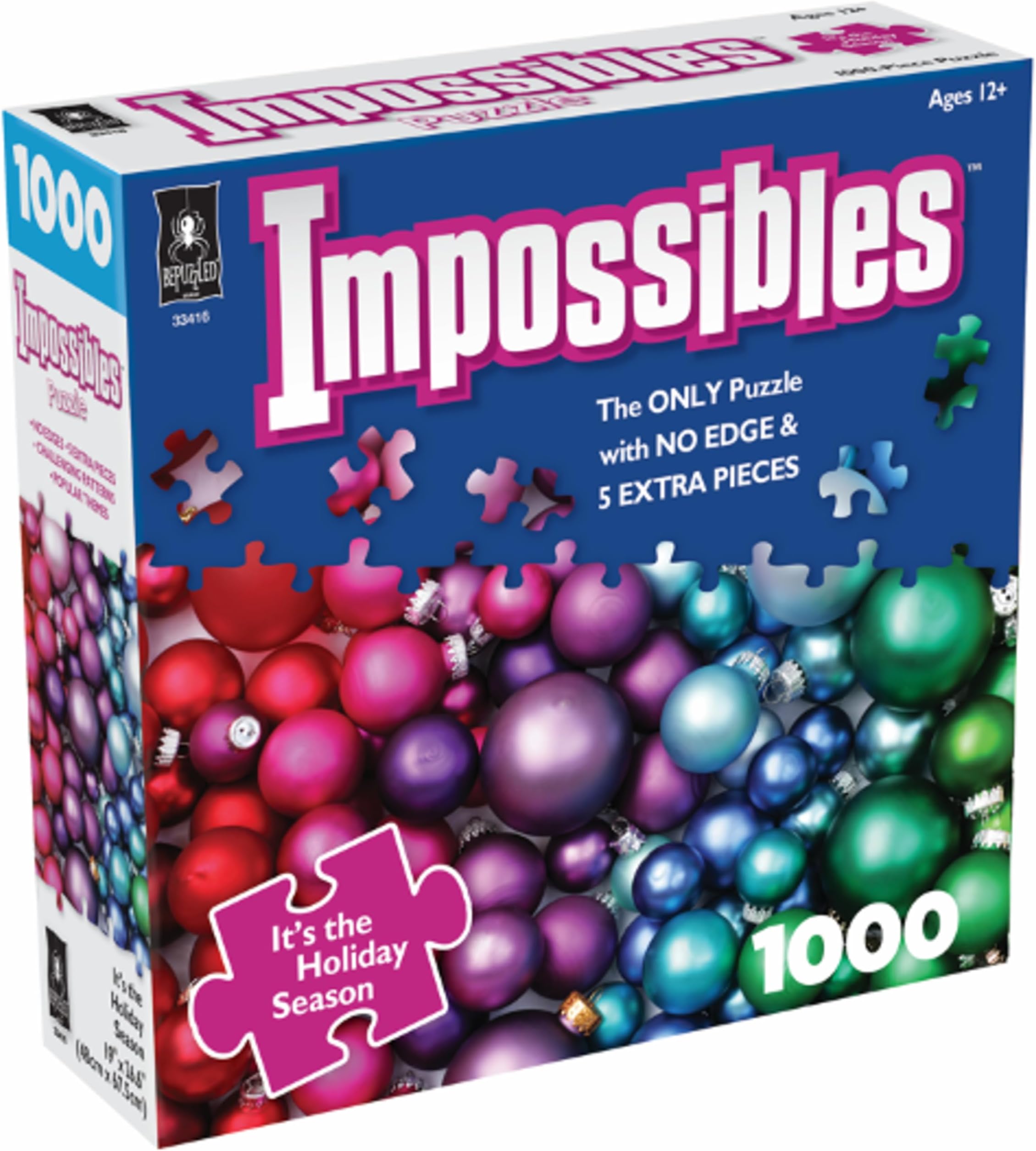 Impossibles Holiday Season 1000-Piece Puzzle, 5 Extra Pieces Ages 15+