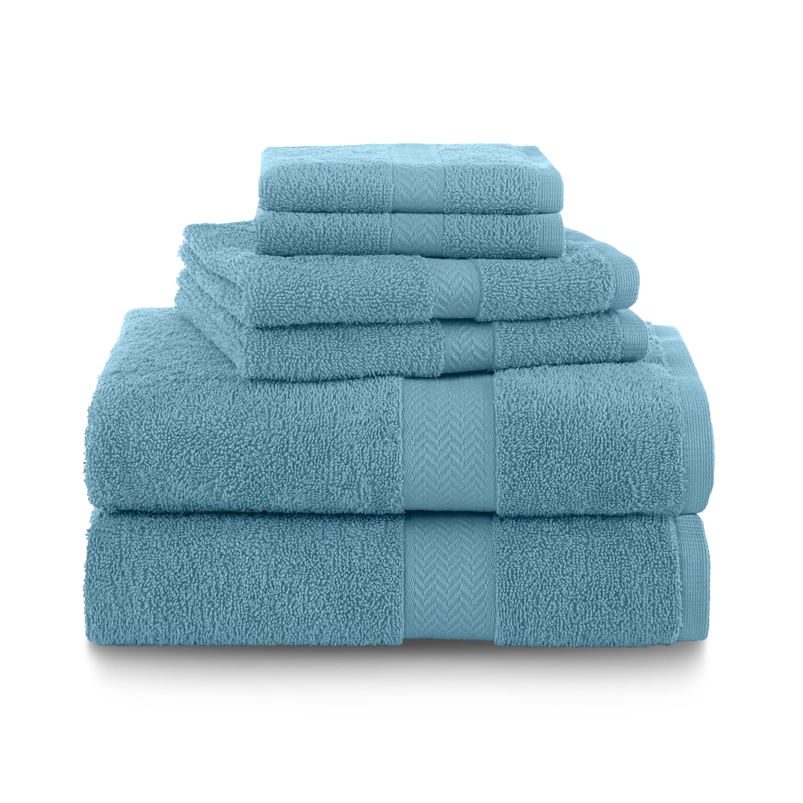 【HAPPY】Woottee Towel Set 　BTSジンバスタオル2枚入り Amazon｜Martex 高級コットン100%タオル6点セット 速乾性 超吸収
