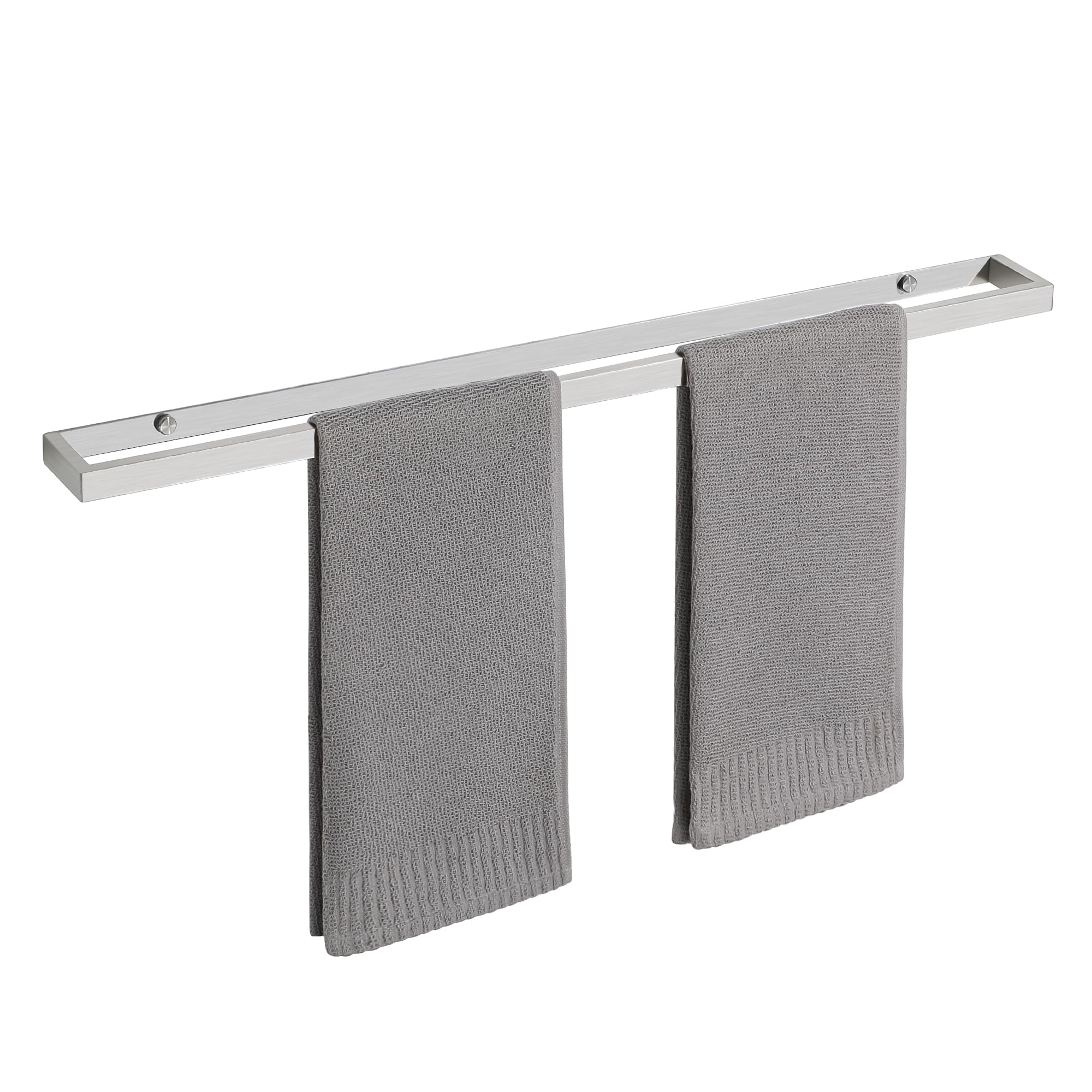 SAYAYO Large Towel Rail Wall Mounted 70CM Brushed Bath Towel Holder