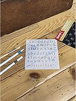Vista 3 de Stencil1 Calligraphy Letter Stencils 1/2" - Letters & Numbers - Mylar Uppercase and Lowercase Alphabet for Hand Painting, Drawing & Cutting