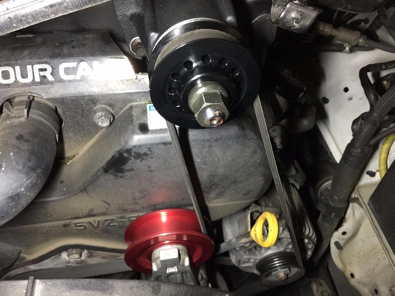 supercharger pulley TRD 3.4L 5VZ-FE 5VZ 2.2 inches RED