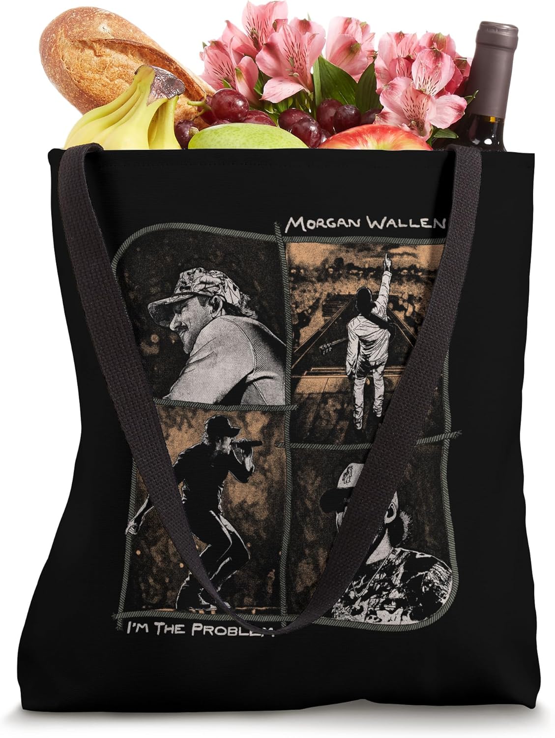 Official Morgan Wallen Photo Collage Tote Bag