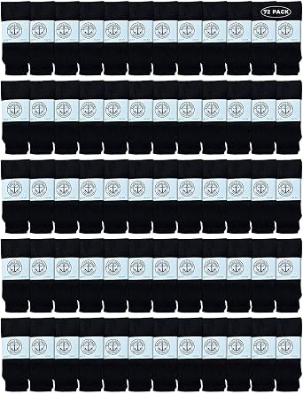 72 Pairs Of Yacht & Smith Wholesale Womens Tube Socks, Womens Cotton Referee Sport Socks Size 9-11