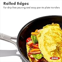 Vista 5 de Sartén antiadherente profesional OXO Good Grips, apta para lavaplatos, 10 pulgadas, Gris