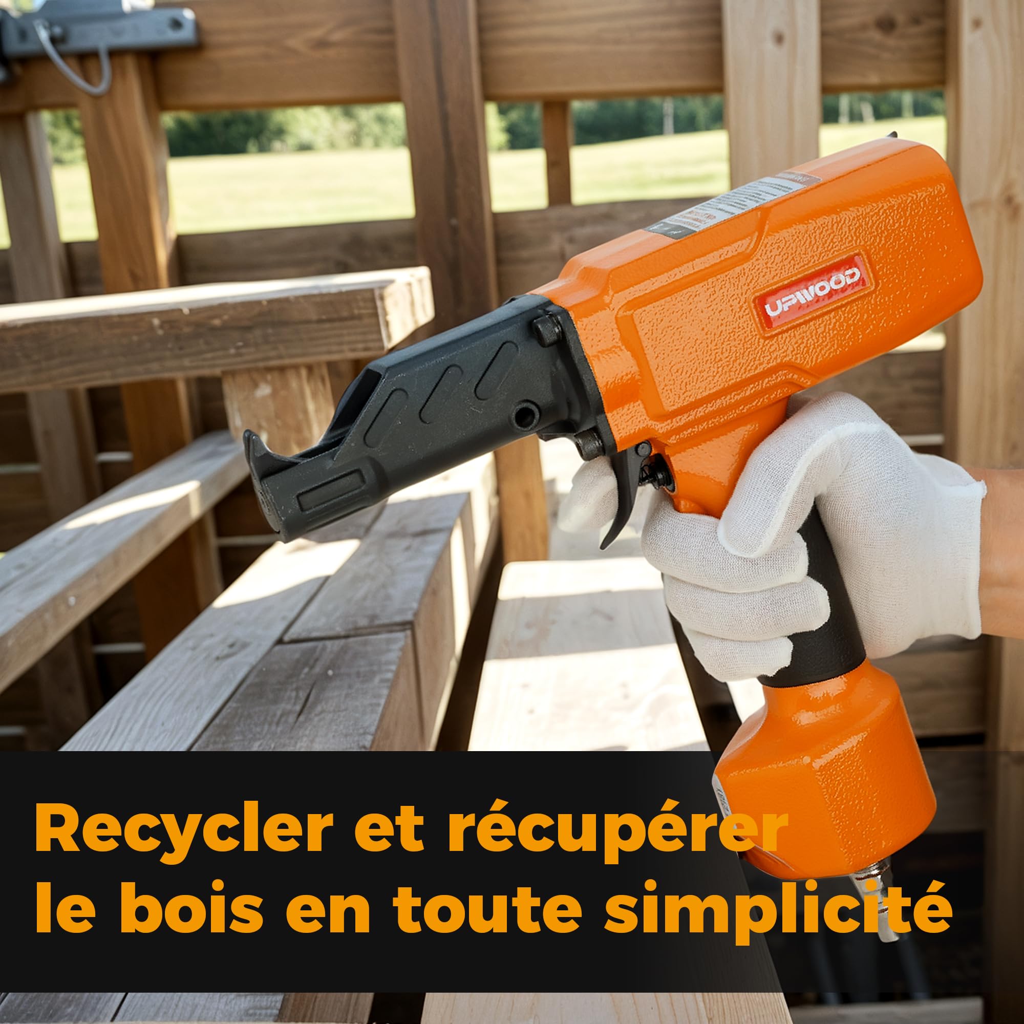 Extracteur de clous pneumatique professionnel Outil pneumatique pour enlever les clous pour bois de palette, clôture en bois