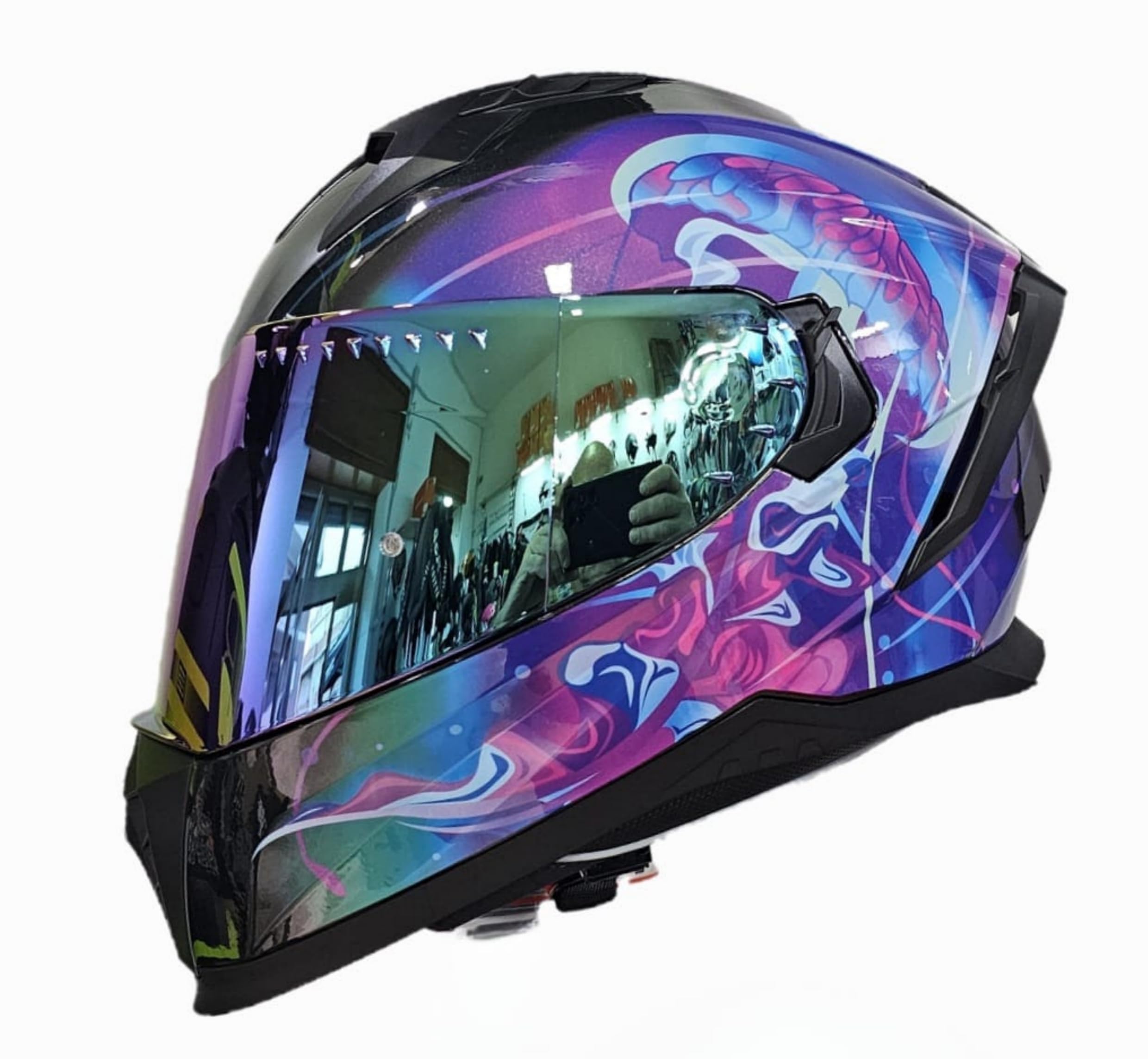 Casco Integrale da Donna 311S Blast Viola con Visiera Iridium, Taglia M 57/58