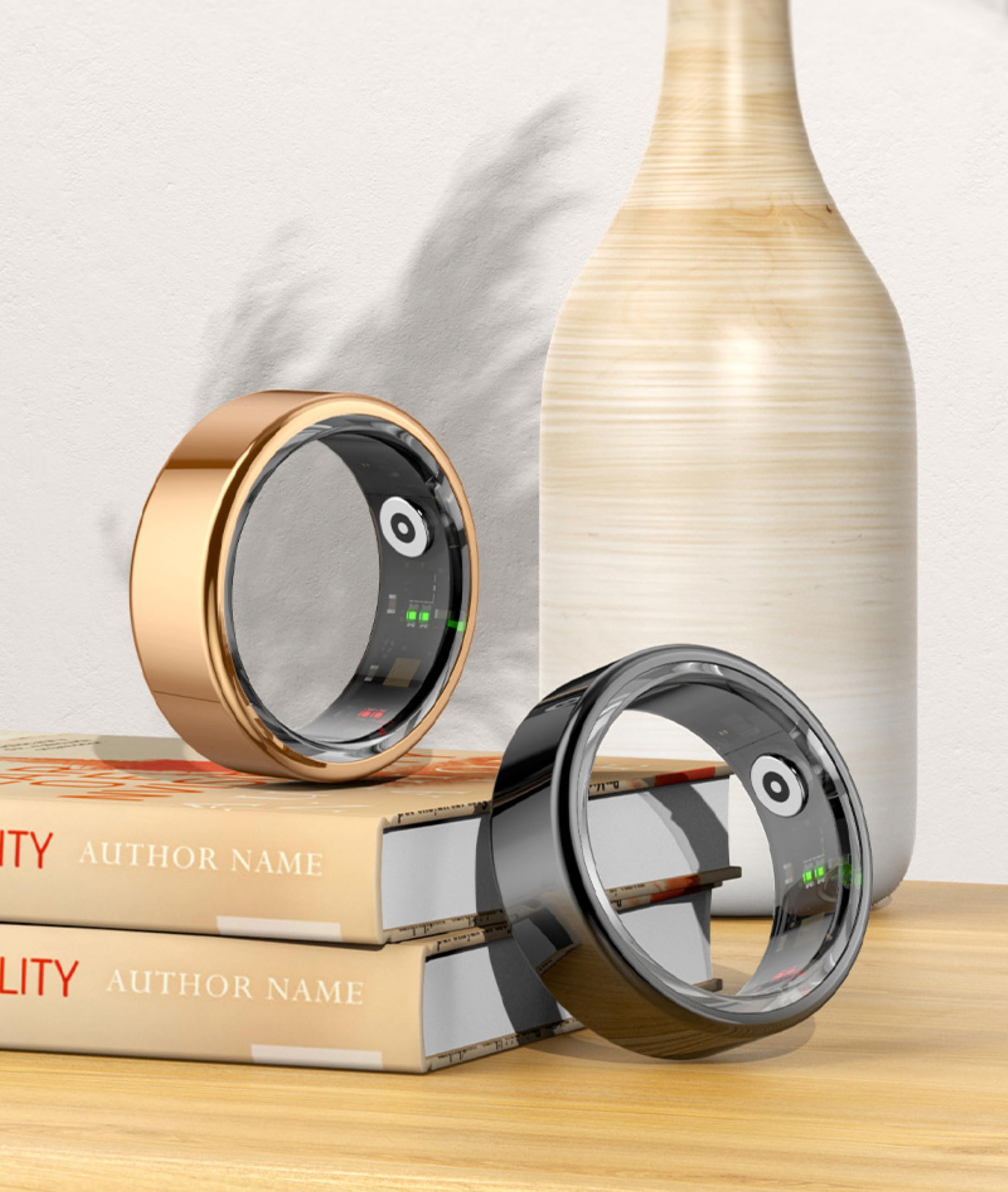 Diyeeni Smart Ring, Rastreador de Salud Portátil Universal con Aplicación, Anillo Deportivo con Monitor de Frecuencia Cardíaca, Monitor de Sueño, Temperatura,