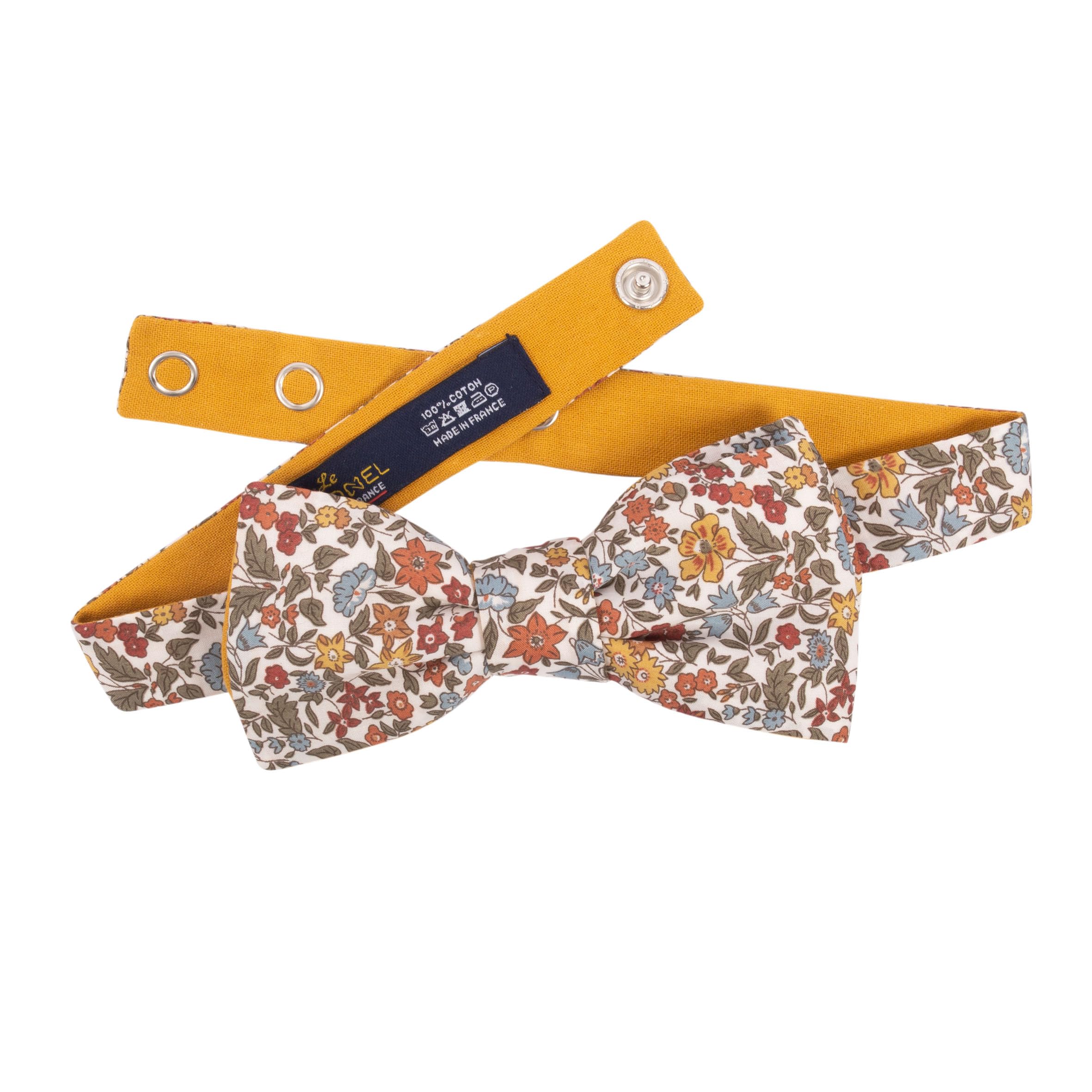 Noeud Papillon Liberty Ava safran - Made in France