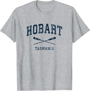 Hobart Tasmania Vintage Nautical Paddles Sports Oars T-Shirt
