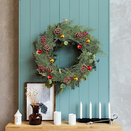 Miniatura 6 de Alpurple 25 ramas de pino artificiales de 13.7 pulgadas, plantas de vegetación falsas, ramitas de pino, púas de hojas de pino sintéticas para