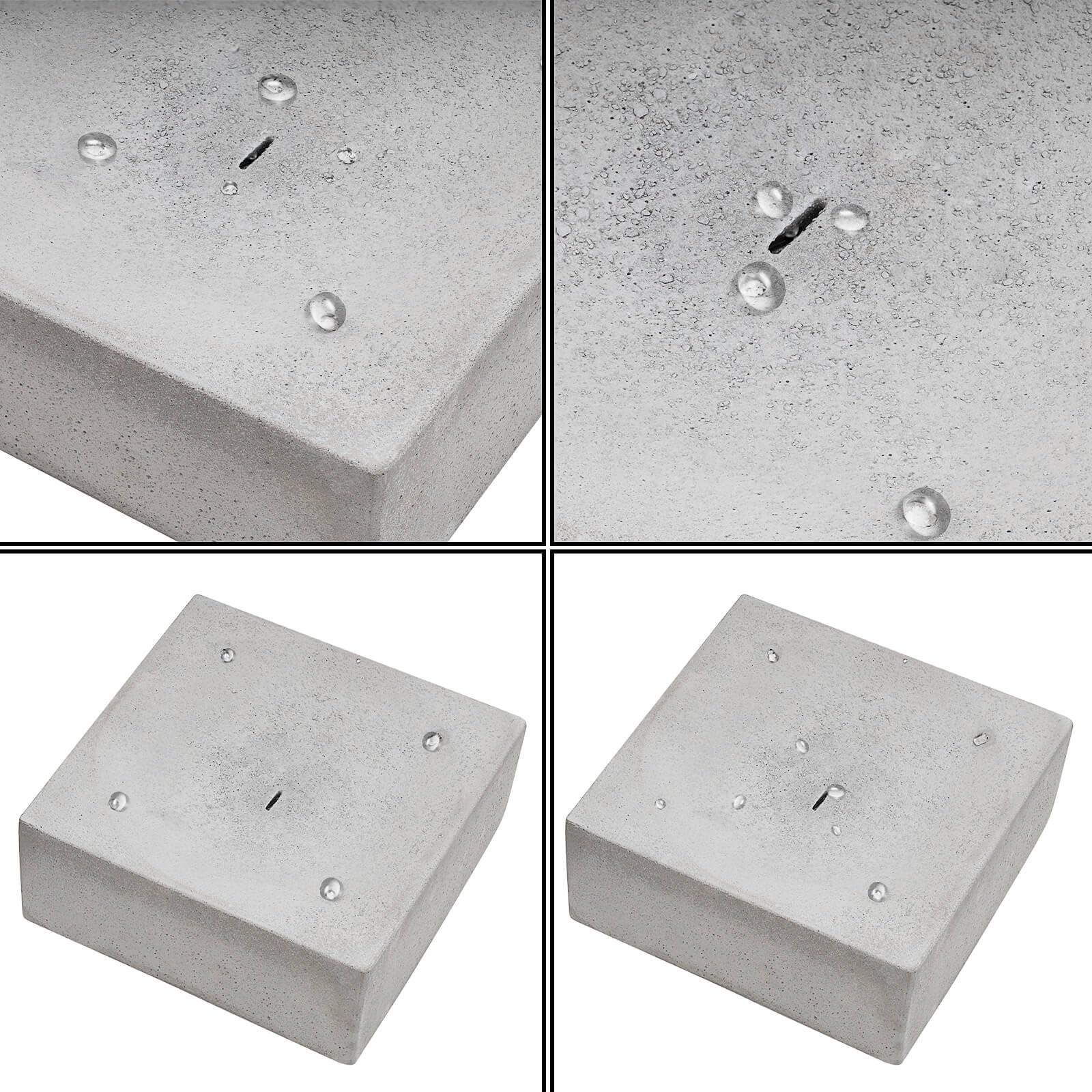 Fontaine de table Zen Goutte - Fontaine d'intérieur moderne en ciment - Bassin rocheux autoportant - 25,4 x 25,4 x 9,7 cm - Décoration de bureau en pierre naturelle pour la méditation, la relaxation