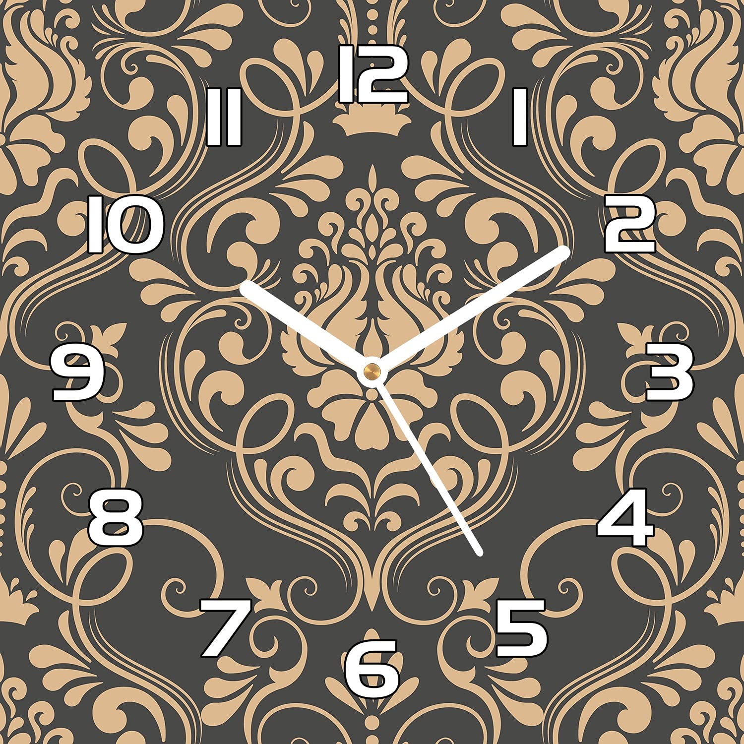 Horloge murale en verre Coloray 30x30 pour décoration salon chic