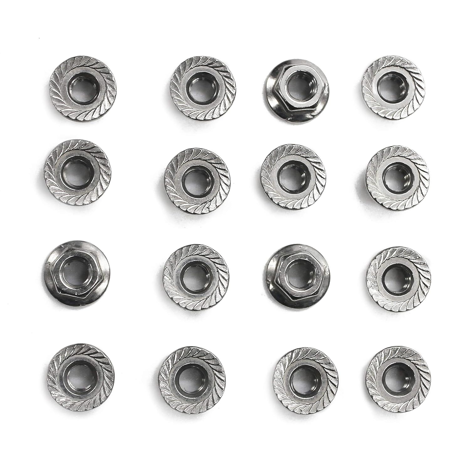 18-8 Stainless Steel Flange Nut, 1/4"-20 Thread Size,(50 PCS),by Fullerkreg