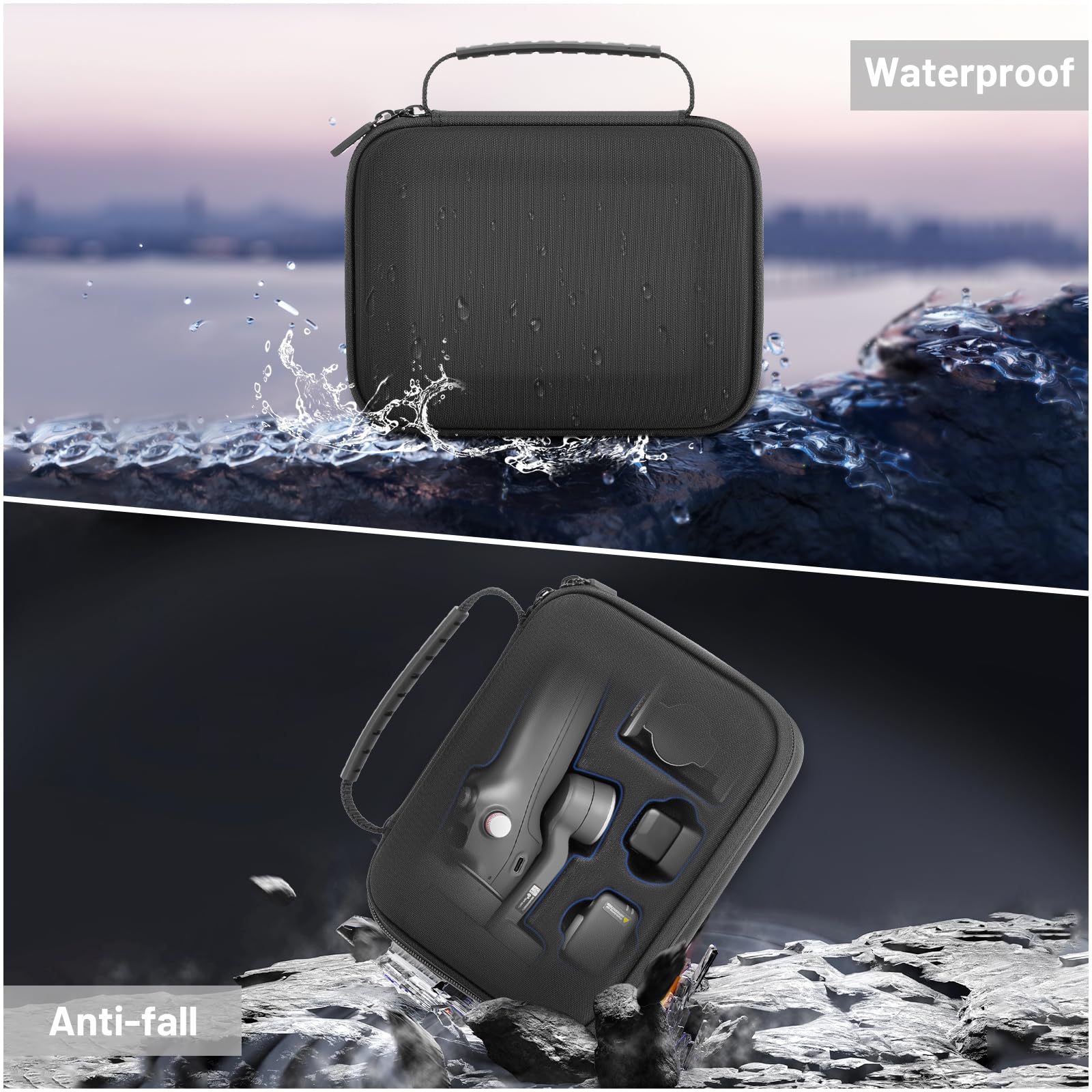 Étui Sac pour DJI Osmo Mobile 7P/8, Sac de Rangement Portable Compact pour DJI Osmo Mobile 7/7P/8 Vlog Combo