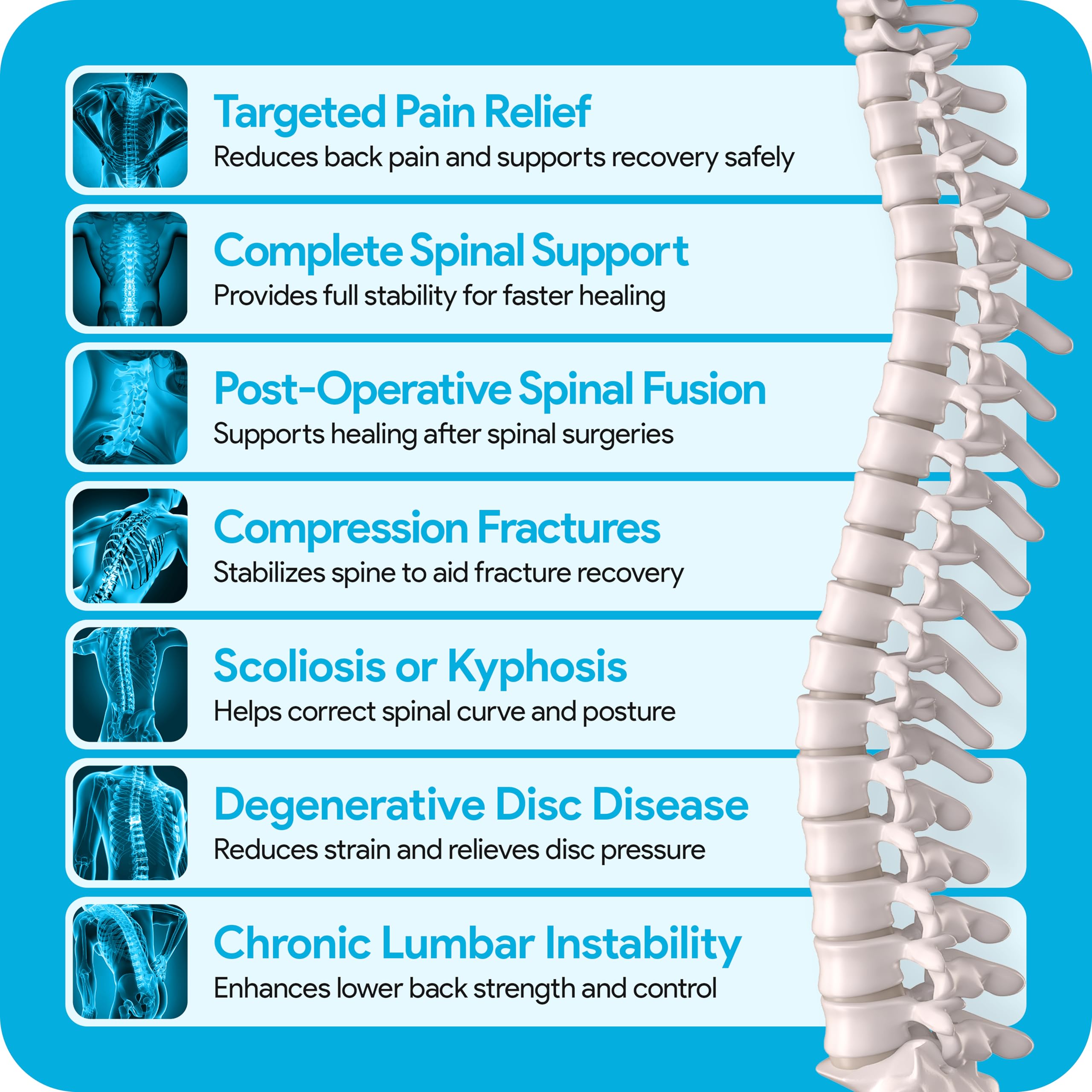 Comfyorthopedic TLSO Thoracic Full Back Brace L0456/L0457 – Medical Grade Upper & Lower Spine Support with Back Compression for Scoliosis, Kyphosis & Post-Surgery Pain Relief, Men & Women — Amazon image 2