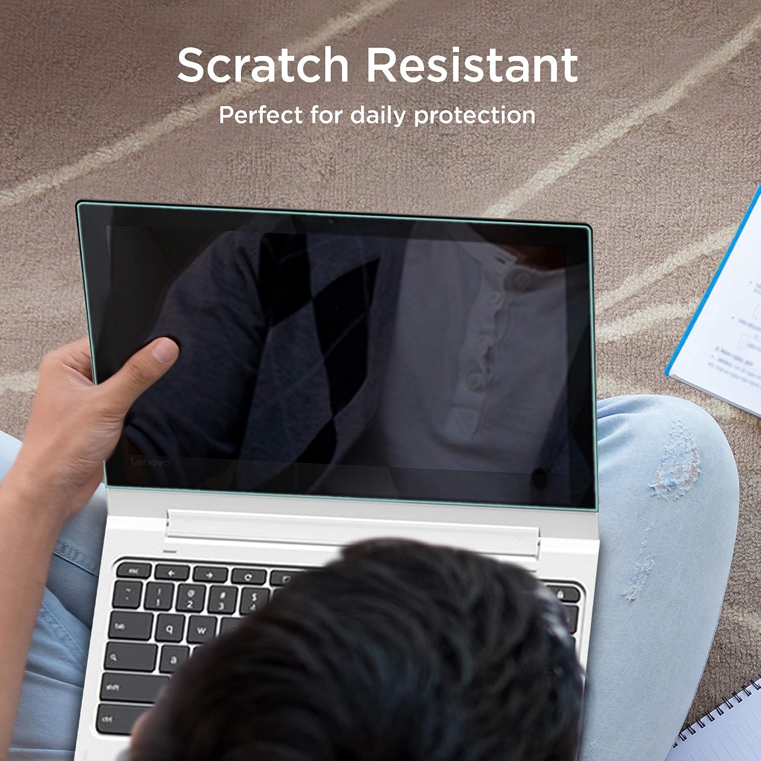 Spigen Tempered Glass Screen Protector [GlasTR Slim] Designed for Lenovo Chromebook Flex 3-11.6 inch [9H Hardness Tempered Glass]