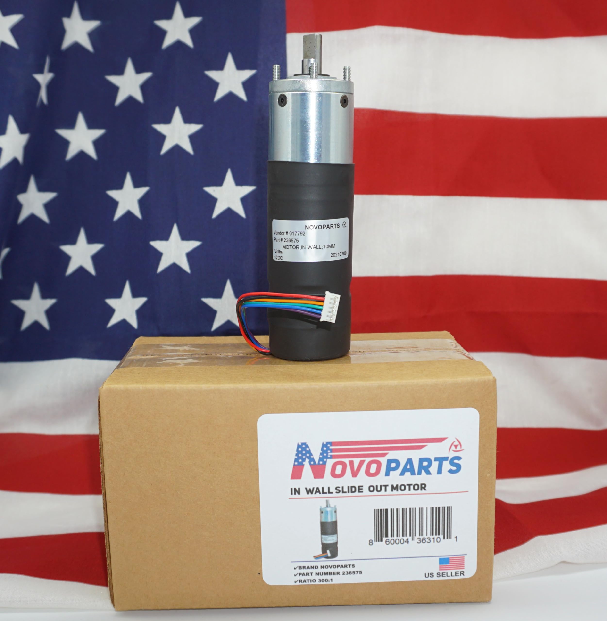 NOVOPARTS 236575 RV in Wall Slide Out Motor 300:1 High