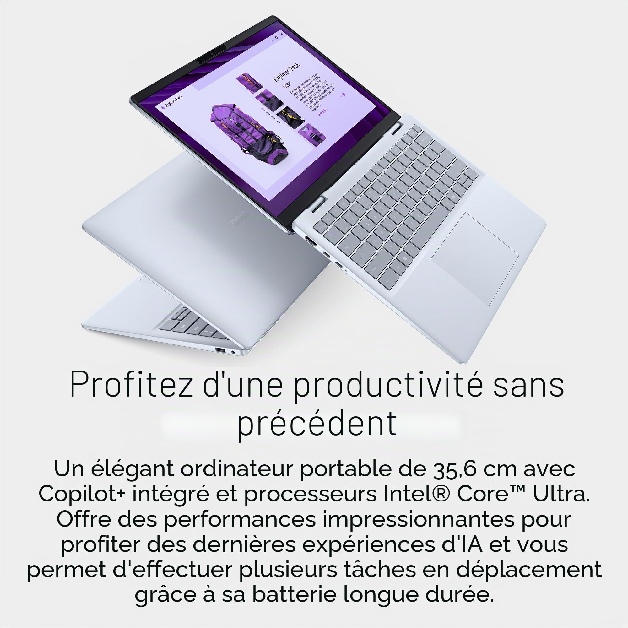 Dell 14 Plus Ordinateur Portable DB14250, 2.5K, Intel Core Ultra 7 258V