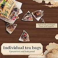 Vista 7 de Té de Ginseng Cinco Tesoros para los Riñones - Té de Ginseng y Mora, Tés Herbales Naturales de China con Dato Rojo para Limpieza y Desintoxicación