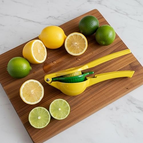 Miniatura 6 de NAZANIN Exprimidor de limón de doble tazón, prensa de cal resistente y exprimidor de cítricos, herramienta de prensa manual para cócteles,