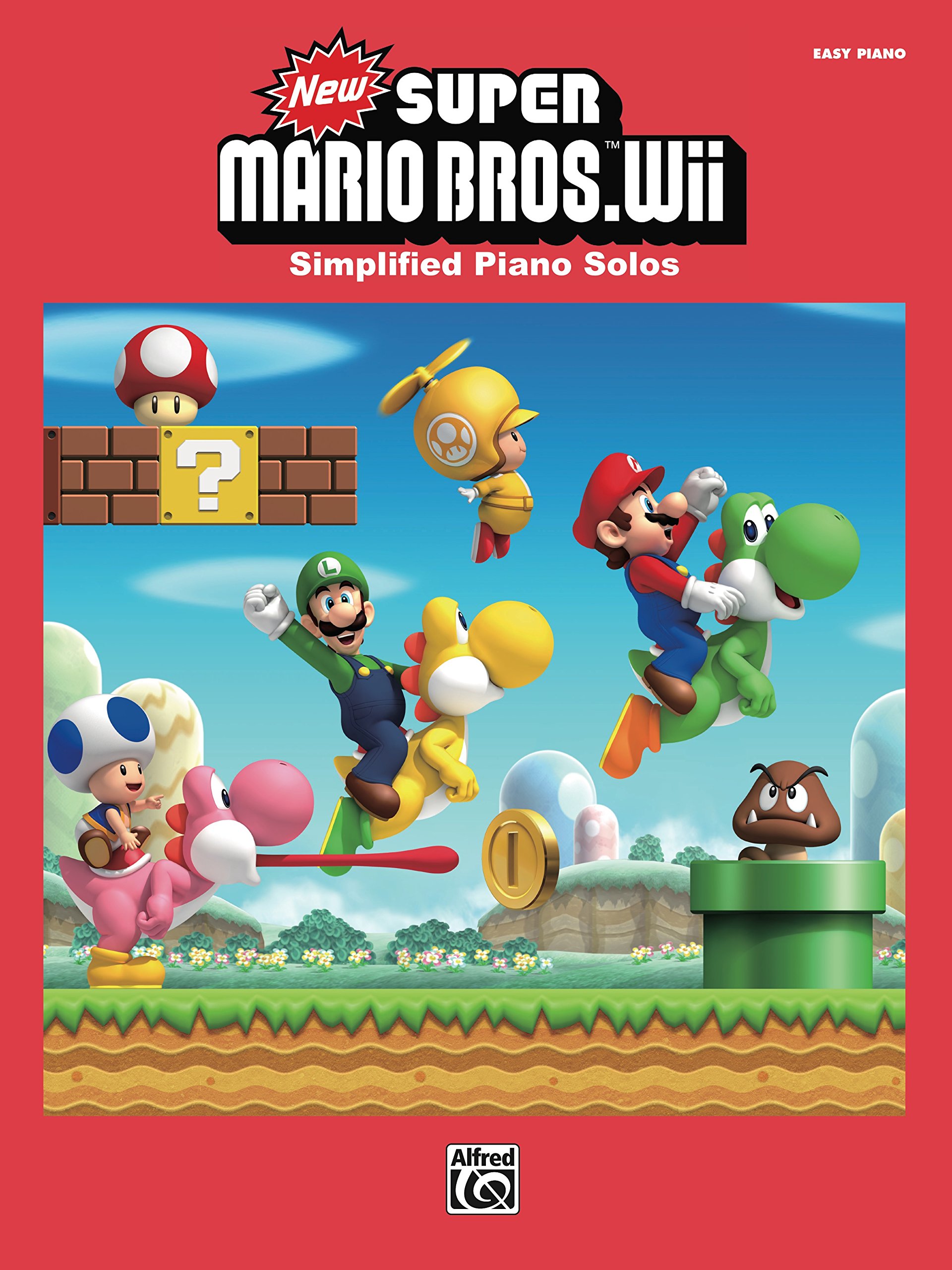 Partition New Super Mario Bros Wii piano facile pour jouer en famille