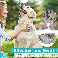 Vista 4 de Comotech 6 piezas cepillos de baño para perros y cepillos de dientes para perros Cepillo de champú y estropajo con mango ajustable para perros