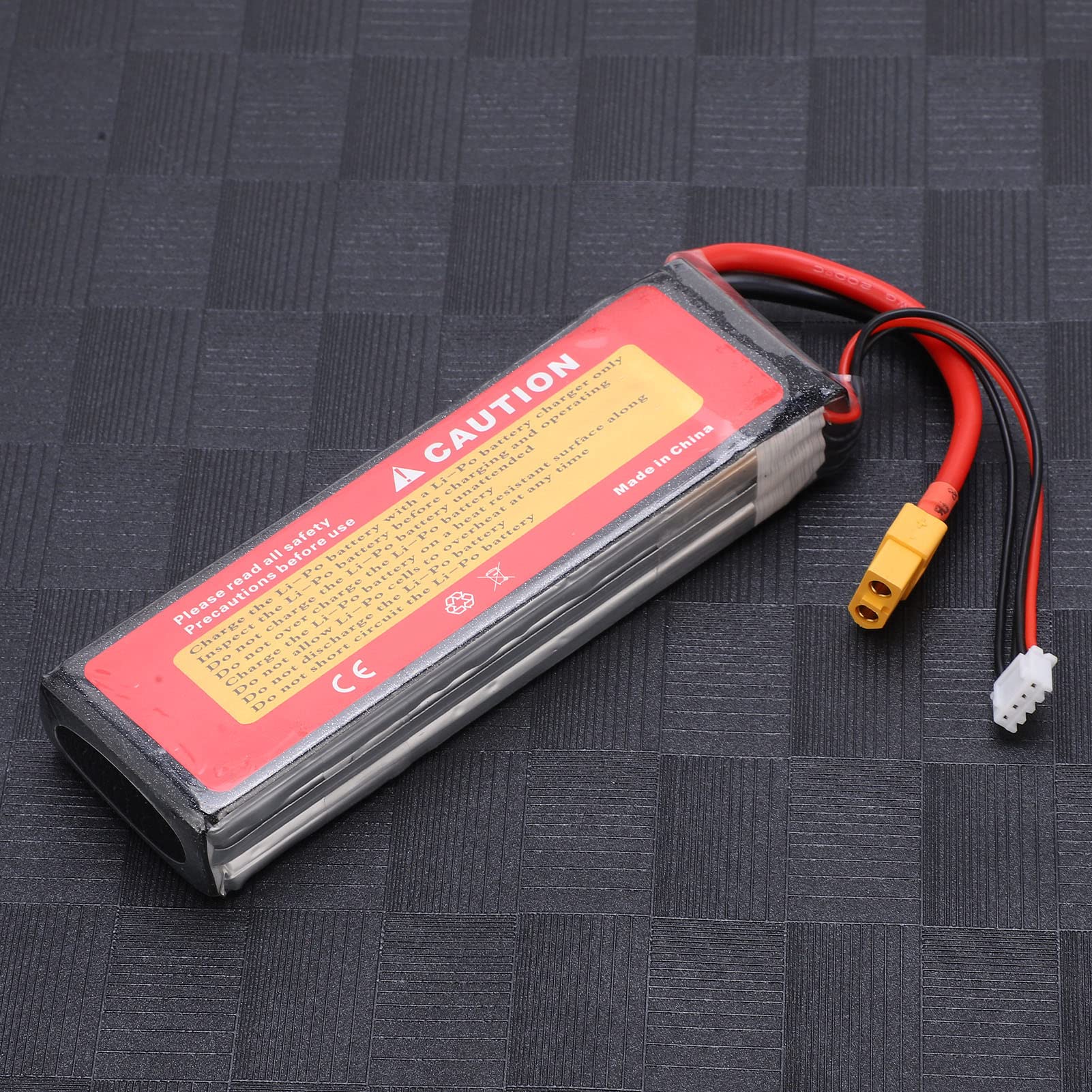 Yctze Pacco Batteria Lipo 11,1 V 3500 MAh 3S 60C, Batteria RC Ad Alta capacità con Spina XT60, per Droni Aeroplani e Barche per Auto RC