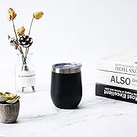 Vista 3 de Lifecapido Paquete de 4 copas de vino de acero inoxidable de 12 onzas sin tallo, vaso de vino aislado, vasos de vino de acero inoxidable con tapas