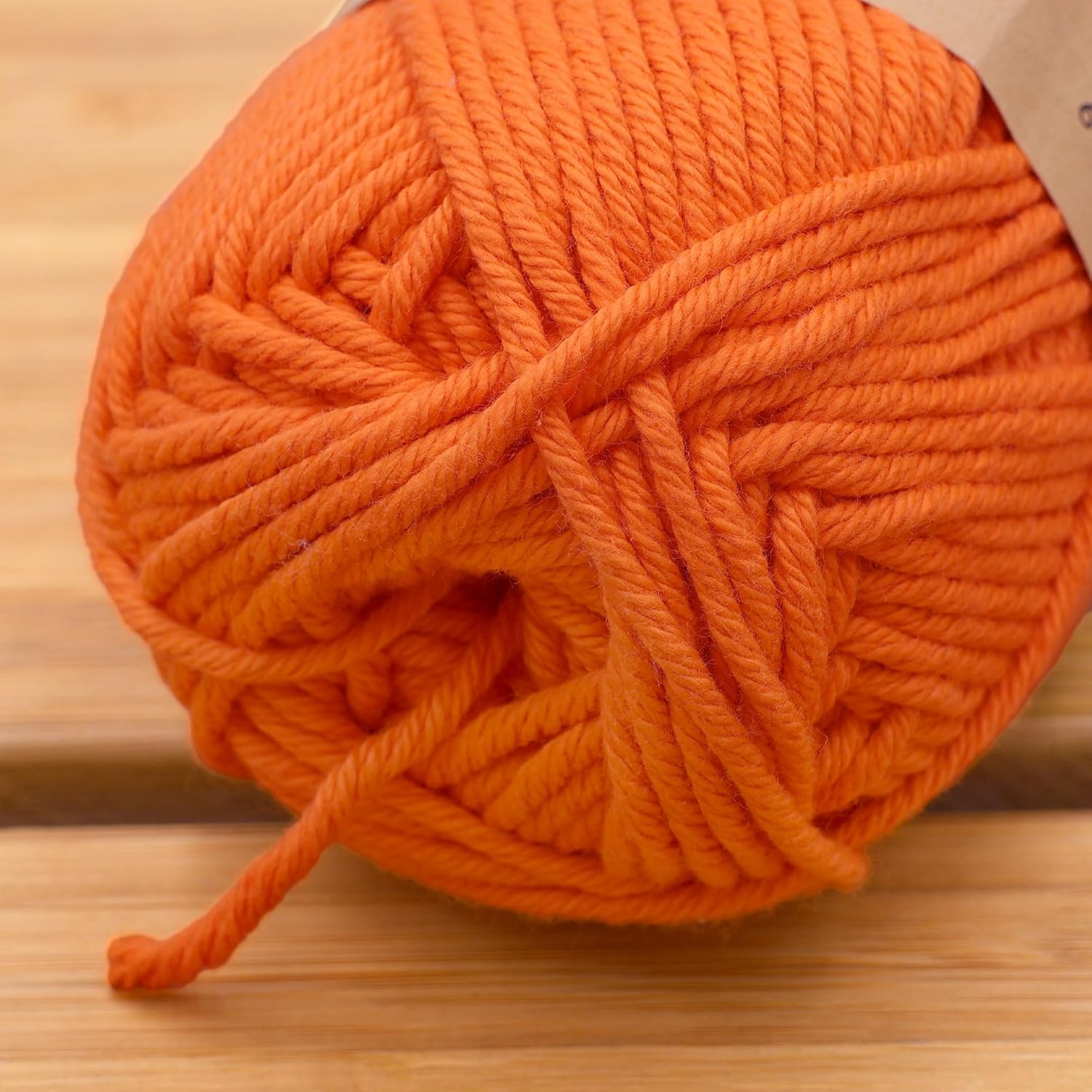JubileeYarn Dainty Light Yarn - 100g/Skein Worsted Cotton - Orange Peel - 4 Skeins