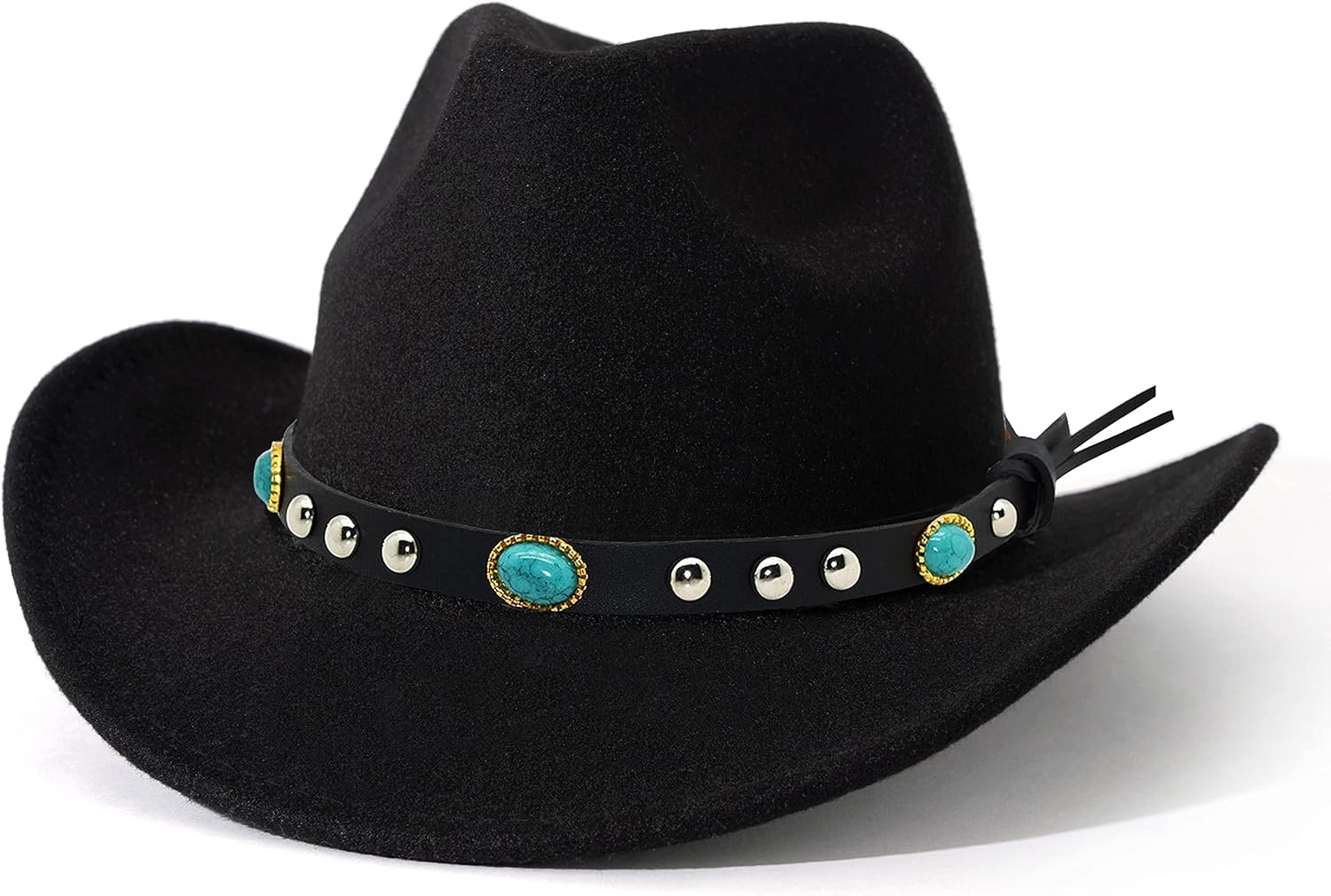 Lisianthus Felt Wide Brim Western Cowboy Hat for Men & Women