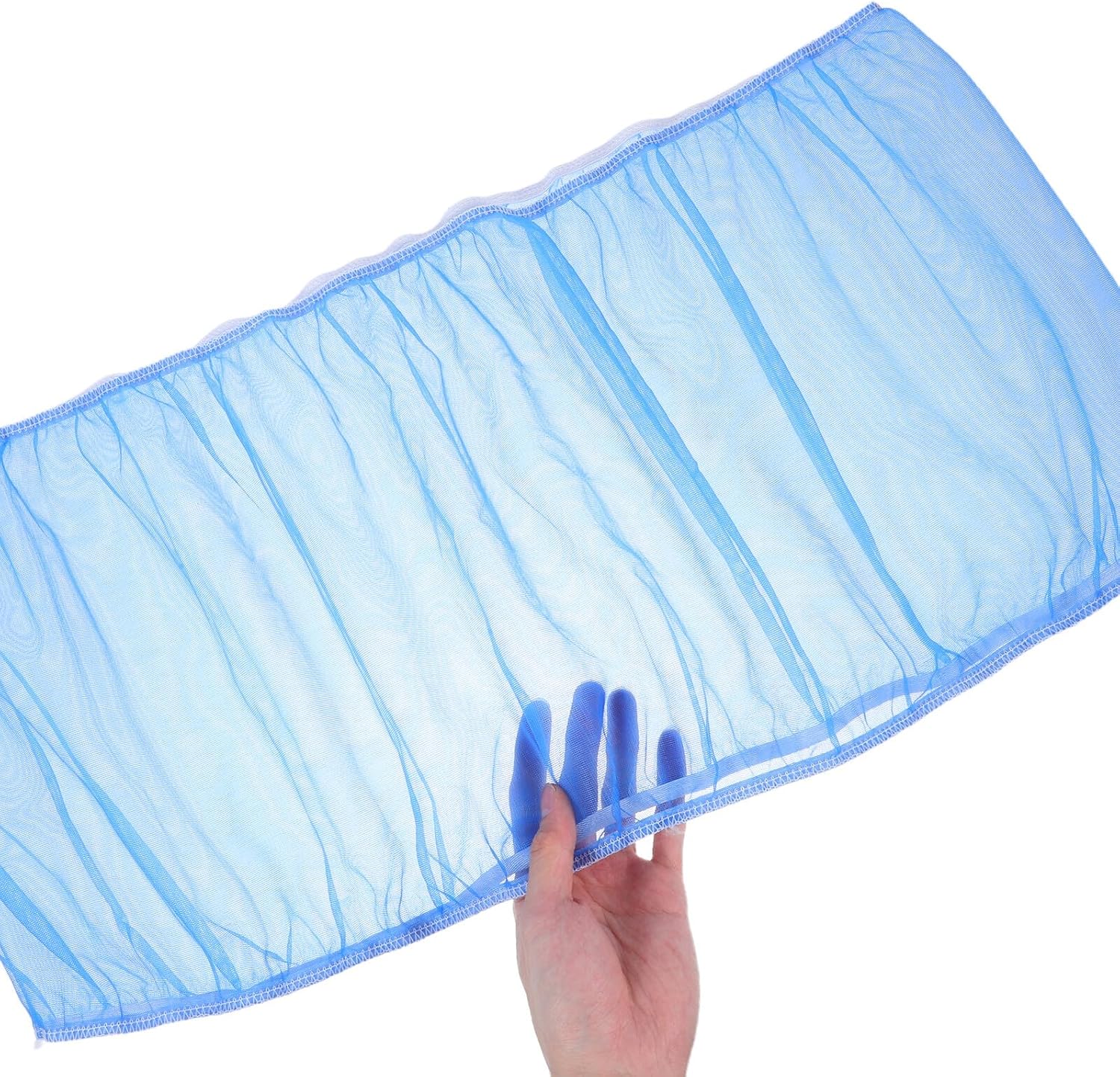KOMBIUDA 3pcs Blue Mesh Birdcage Cover Dustproof Net Guard Breathable Gauze Skirt for Large Cage 30" Height 140-180cm Circumference Suitable for Parakeet and Budgie Cage Accessories