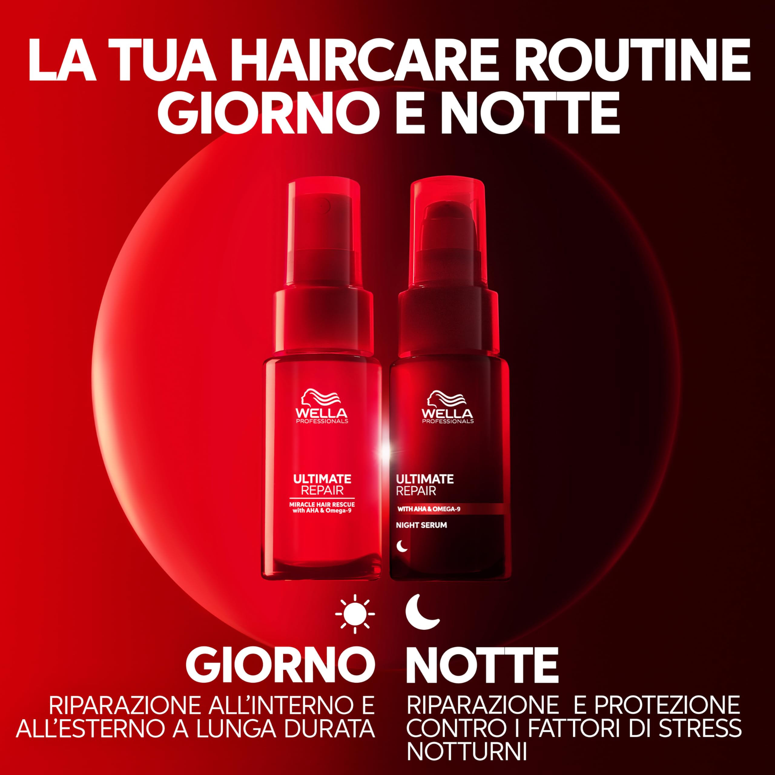 Wella Professionals Siero Notturno per Capelli Ultimate Repair - Siero Senza Risciacquo per Capelli Secchi/Danneggiati - Trattamento Anticrespo (30ml)