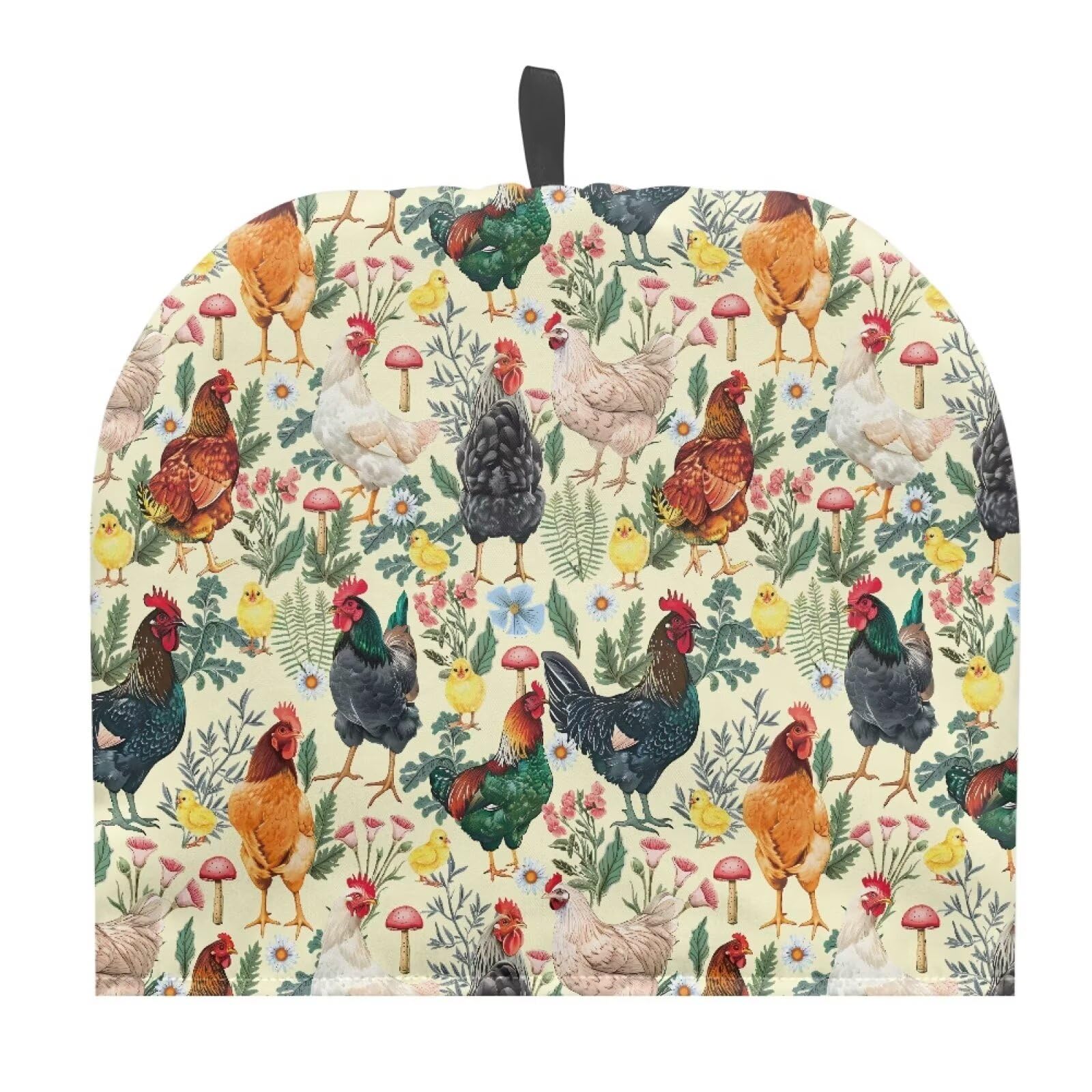 Drnuikhe Rooster Print Insulated Tea Pot Cosies Tea Kettle Quilt Keeping Warm Dust Proof Teapot Cover for Home Kitchen Tea Party Decorative Accessories — image 1