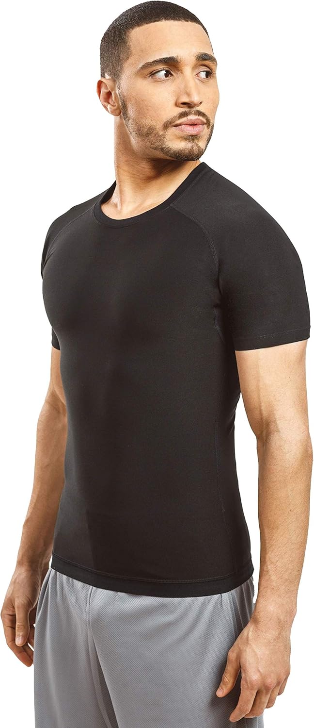 Sweat Shaper Men's Sauna Suit Shirt Athletic Tee, Short Sleeve Compression T-Shirt, Performance Baselayer Workout Shirt - Image 8