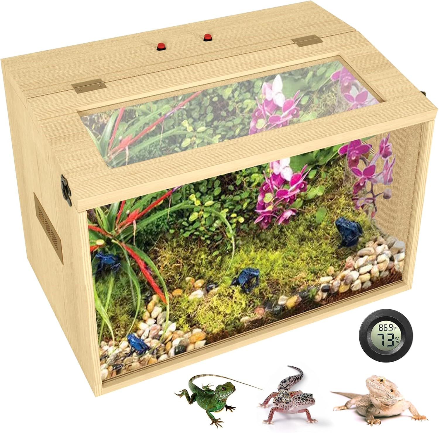 26ガロン ひげを生やしたドラゴン&トカゲタンク ? ロック可能な 